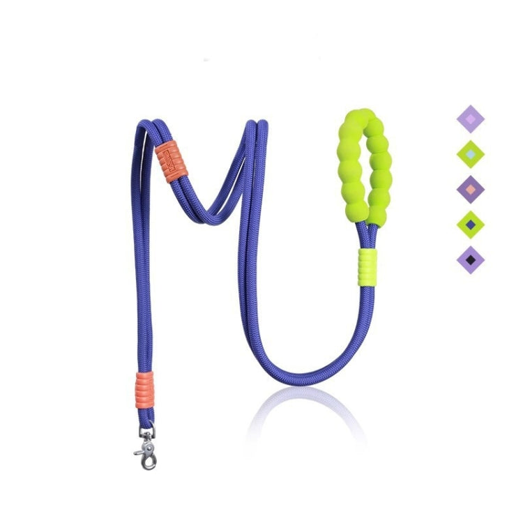 Explosion-Proof  Two-Stage Dog Leash With Foam Handle For Medium And Large Dogs(Black Currant) - Leashes & Chest Strap by PMC TechLife | Online Shopping South Africa | PMC TechLife | Buy Now Pay Later Mobicred