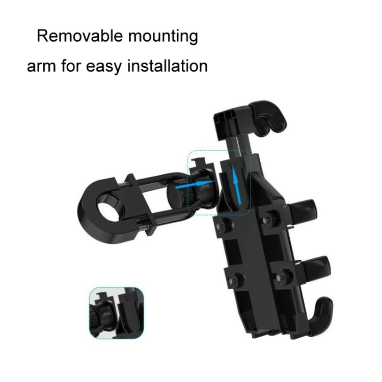 JNHW Motorcycle Bicycle Eight Claw Mobile Phone Navigation Shockproof Bracket, Style: For Rearview Mirror - free shipping - PMC TechLife - Order now!