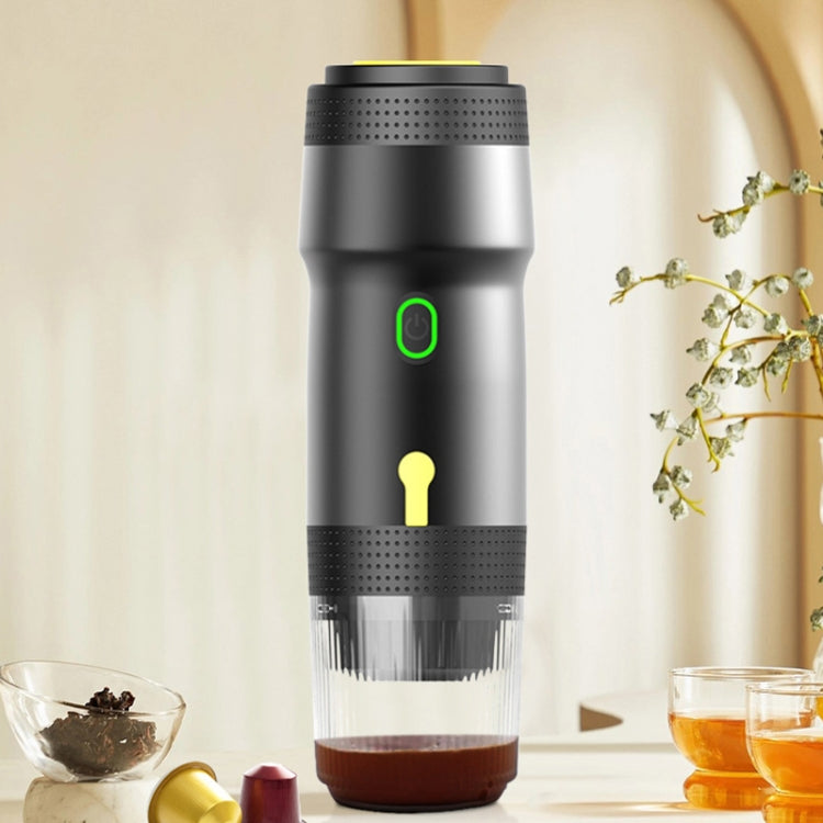 12V 3 In 1 Car Self-heating Coffee Machine Compatible With Large / Small Capsules and Ground Coffee, EU Plug(White) - free shipping - PMC TechLife - Order now!