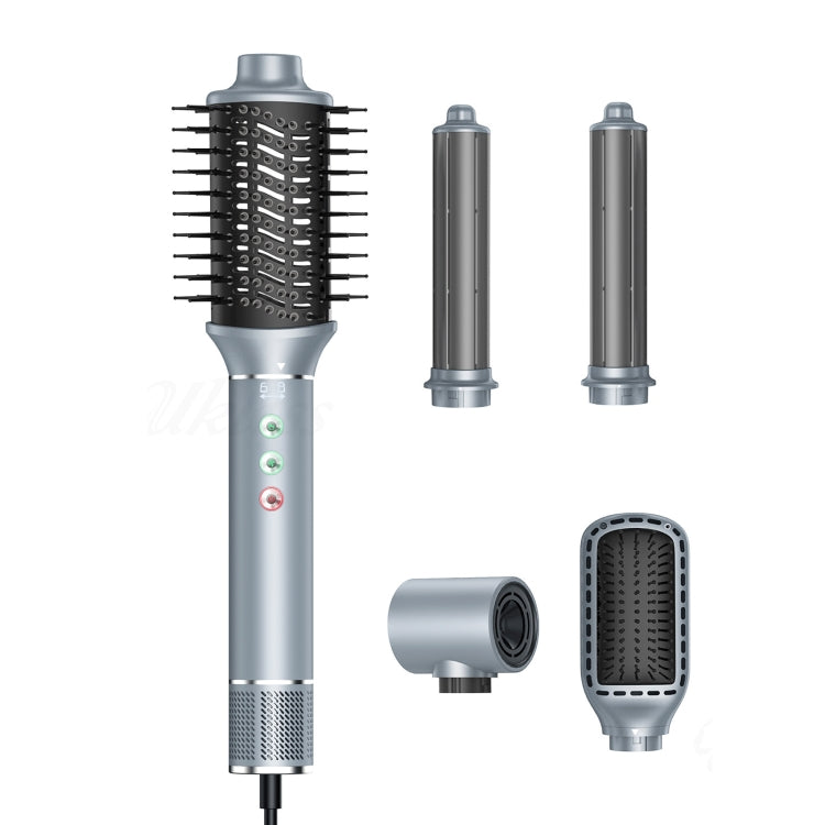 5 in 1 Hot Air Comb Automatic Curling Negative Ion Hair Dryer, Color: Gray US Plug - free shipping - PMC TechLife - Order now!