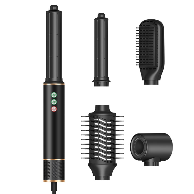 5 in 1 Hot Air Comb Automatic Curling Negative Ion Hair Dryer, Color: Black Gold UK Plug - free shipping - PMC TechLife - Order now!