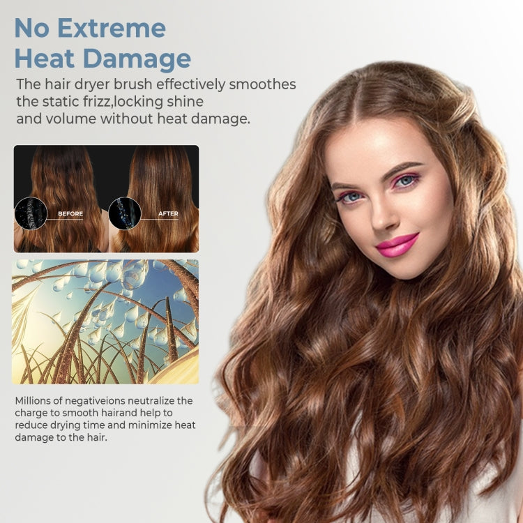 5 in 1 Hot Air Comb Automatic Curling Negative Ion Hair Dryer, Color: Gray US Plug - free shipping - PMC TechLife - Order now!