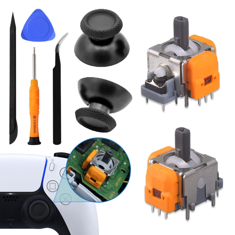 For PS5 Game Controller Hall Joystick and Joystick Cap Set Repair Accessories - PS5 Spare Parts by PMC TechLife | Online Shopping South Africa | PMC TechLife | Buy Now Pay Later Mobicred