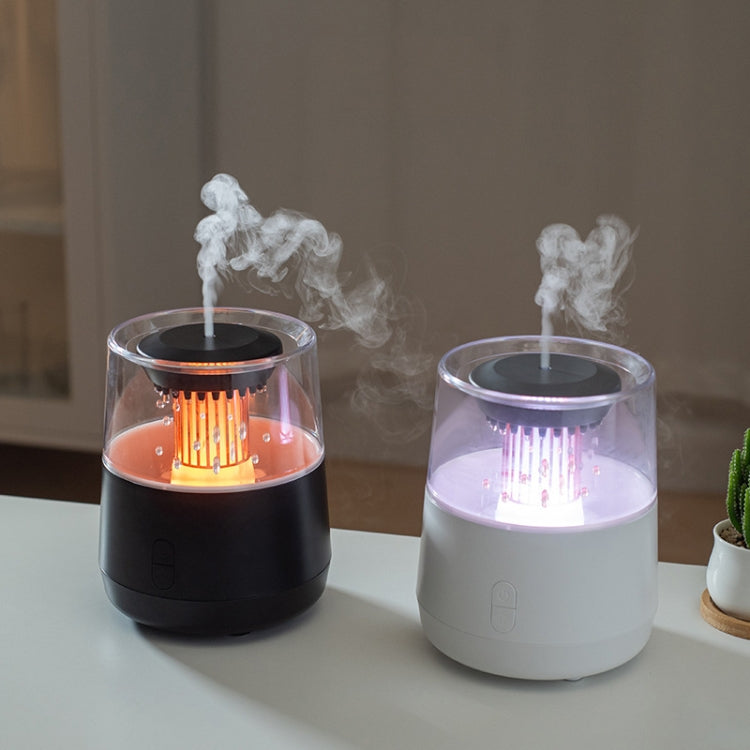 Raindrop Candlelight Aromatherapy Diffuser Air Humidifier with Colorful Lights EU Plug Black - free shipping - PMC TechLife - Order now!
