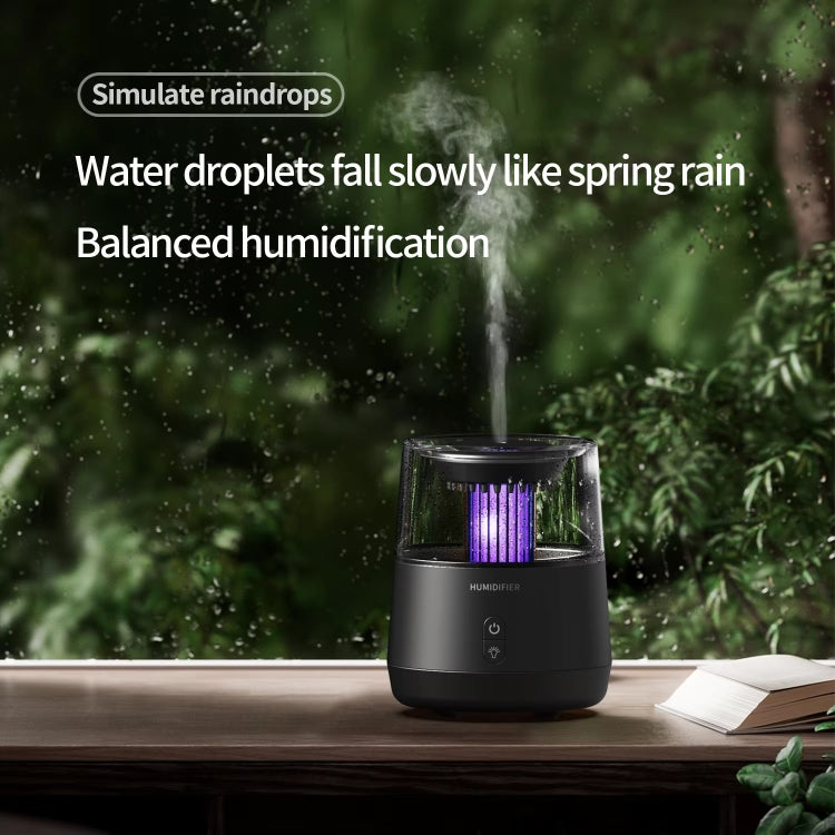 Raindrop Candlelight Aromatherapy Diffuser Air Humidifier with Colorful Lights US Plug Black - free shipping - PMC TechLife - Order now!