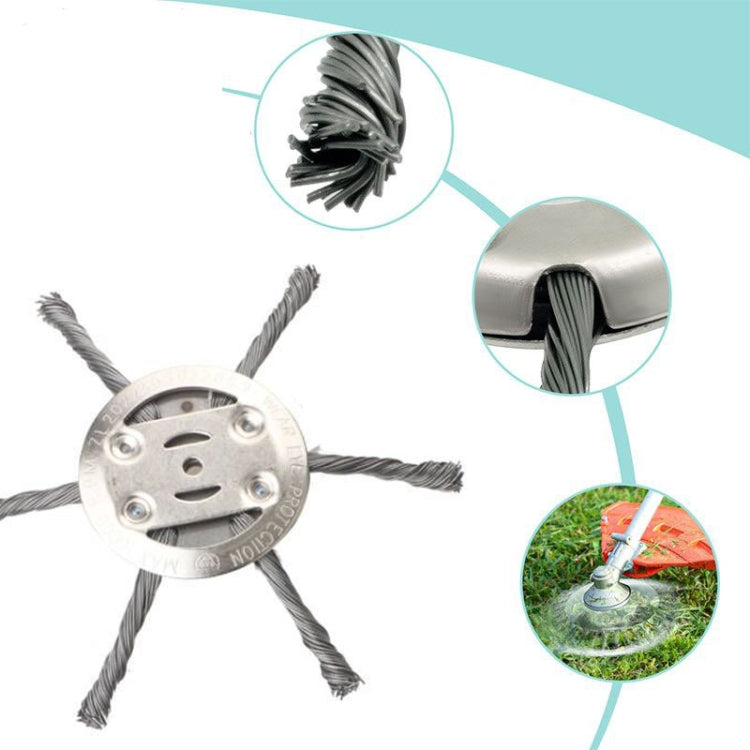 Steel Wire Weeding Wheel Twisted Wire Weeding Disc Mower Blade Accessories, Spec: 3-heads - Lawn Mower, Saws & Accessories by PMC TechLife | Online Shopping South Africa | PMC TechLife | Buy Now Pay Later Mobicred