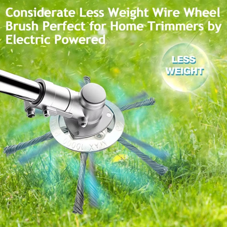 Steel Wire Weeding Wheel Twisted Wire Weeding Disc Mower Blade Accessories, Spec: 6-heads - Lawn Mower, Saws & Accessories by PMC TechLife | Online Shopping South Africa | PMC TechLife | Buy Now Pay Later Mobicred