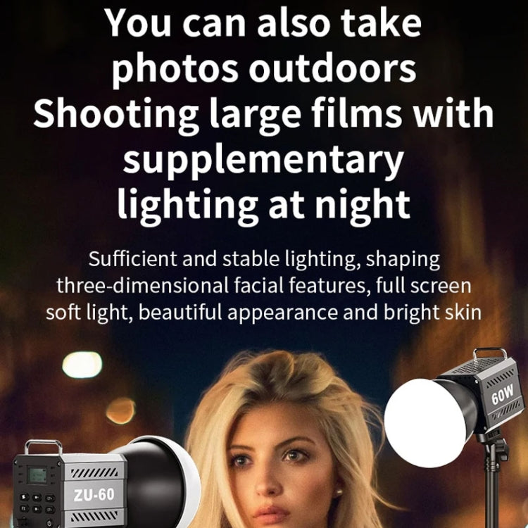 Desiontal ZU-60 60W Hand-Held Camera Light High Power Fill Light, EU Plug, Spec: Standard - free shipping - PMC TechLife - Order now!