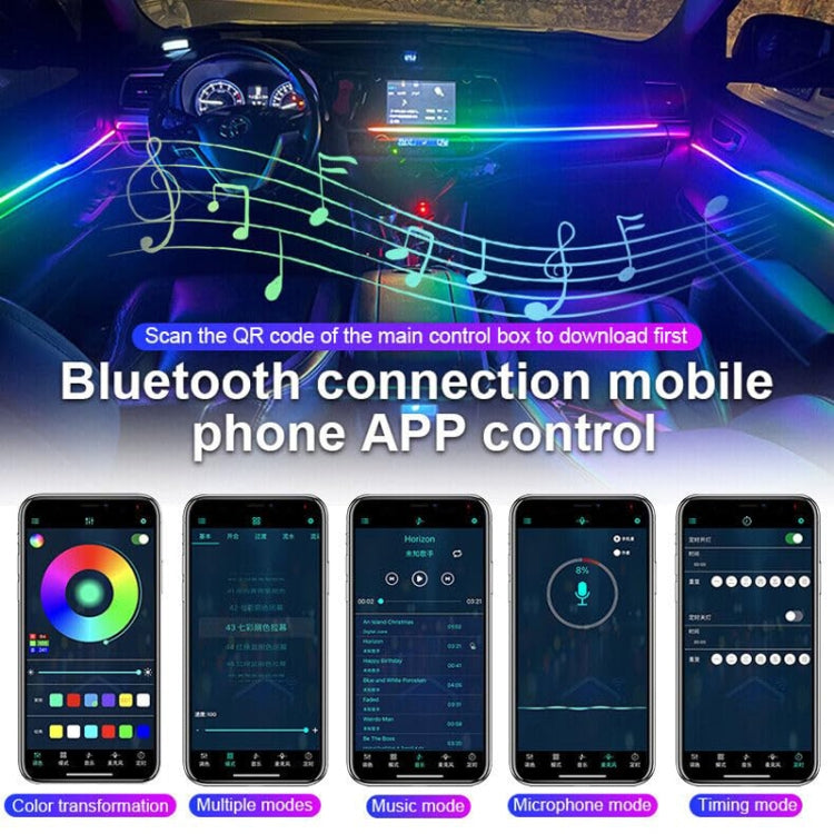 14 in 1 Car Hidden Acrylic LED Colorful Decorative Atmosphere Light Strip - Atmosphere lights by PMC Jewellery | Online Shopping South Africa | PMC Jewellery | Buy Now Pay Later Mobicred