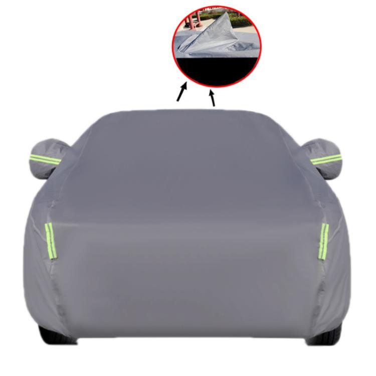 Sedan Car EVA Plus Velvet Thickened Heat Insulation Sunshade With Shark Fin, Size: XL 4.9x1.8x1.5m - PE Material by PMc TechLife | Online Shopping South Africa | PMc TechLife | Buy Now Pay Later Mobicred