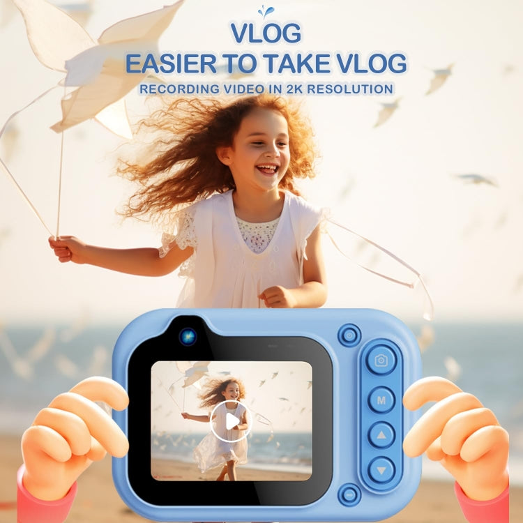 D60 3m Waterproof 2K HD 10X 2.4-inch Outdoor Photo Video Recording Children Mini Camera(Yellow) - Children Cameras by PMC TechLife | Online Shopping South Africa | PMC TechLife | Buy Now Pay Later Mobicred