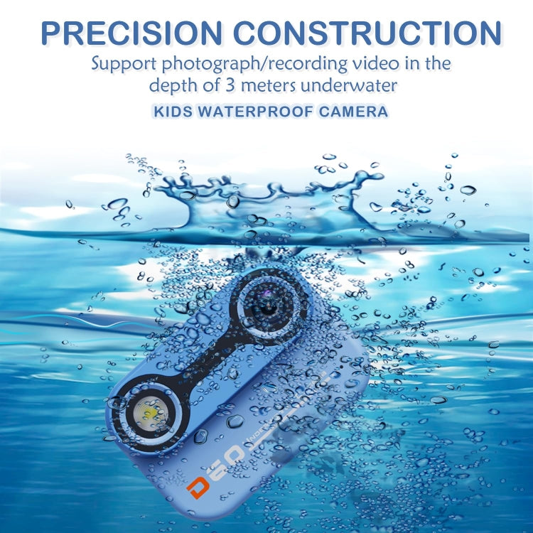 D60 3m Waterproof 2K HD 10X 2.4-inch Outdoor Photo Video Recording Children Mini Camera(Pink) - Children Cameras by PMC TechLife | Online Shopping South Africa | PMC TechLife | Buy Now Pay Later Mobicred
