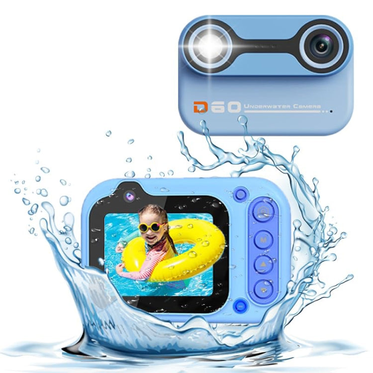 D60 3m Waterproof 2K HD 10X 2.4-inch Outdoor Photo Video Recording Children Mini Camera(Yellow) - Children Cameras by PMC TechLife | Online Shopping South Africa | PMC TechLife | Buy Now Pay Later Mobicred