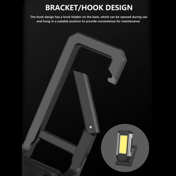 E-SMARTER K011 USB Rechargeable Repair Light With Magnet COB Strong Light Flashlight, Style: A Foldable Silver - Other Tools by E-SMARTER | Online Shopping South Africa | PMC TechLife | Buy Now Pay Later Mobicred