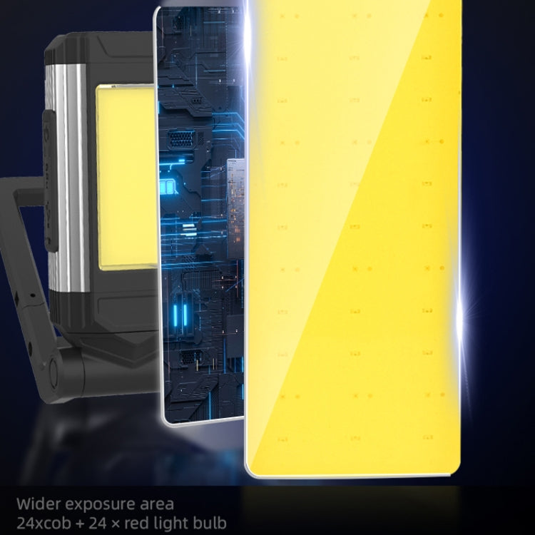 E-SMARTER K011 USB Rechargeable Repair Light With Magnet COB Strong Light Flashlight, Style: B Simple Red - Other Tools by E-SMARTER | Online Shopping South Africa | PMC TechLife | Buy Now Pay Later Mobicred