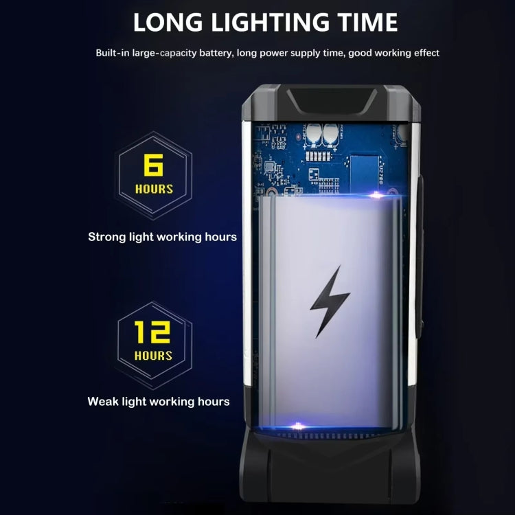 E-SMARTER K011 USB Rechargeable Repair Light With Magnet COB Strong Light Flashlight, Style: B Simple Silver - Other Tools by E-SMARTER | Online Shopping South Africa | PMC TechLife | Buy Now Pay Later Mobicred