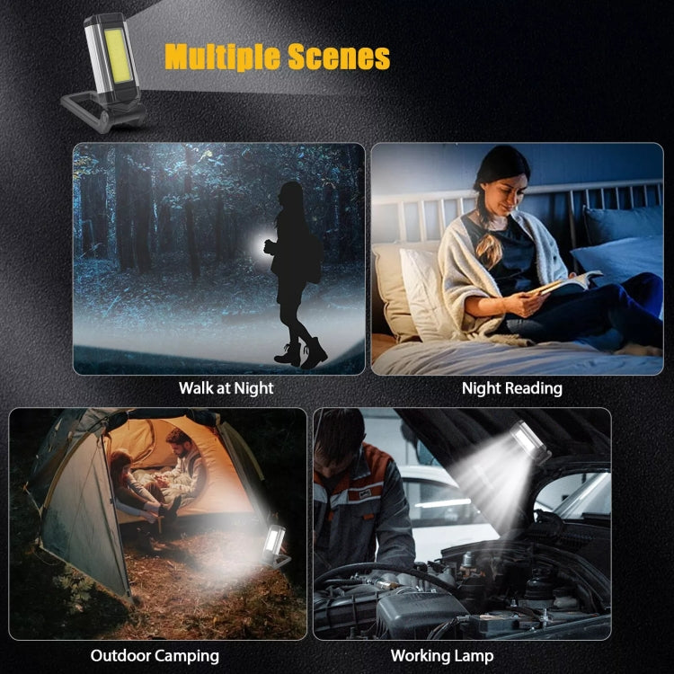 E-SMARTER K011 USB Rechargeable Repair Light With Magnet COB Strong Light Flashlight, Style: B Simple Silver - Other Tools by E-SMARTER | Online Shopping South Africa | PMC TechLife | Buy Now Pay Later Mobicred