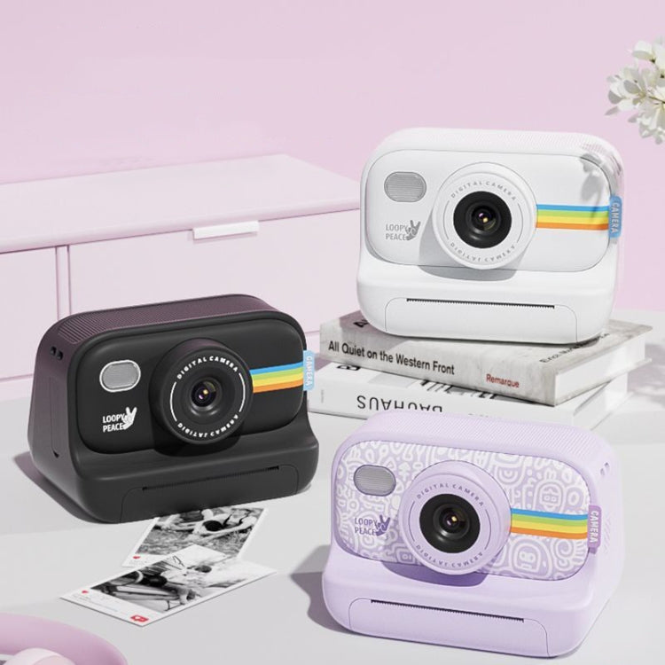2.0-Inch LED Flash 1080P HD Recording Photo Printing Camera With 3-Rolls Paper, Color: Purple - Children Cameras by PMC TechLife | Online Shopping South Africa | PMC TechLife | Buy Now Pay Later Mobicred