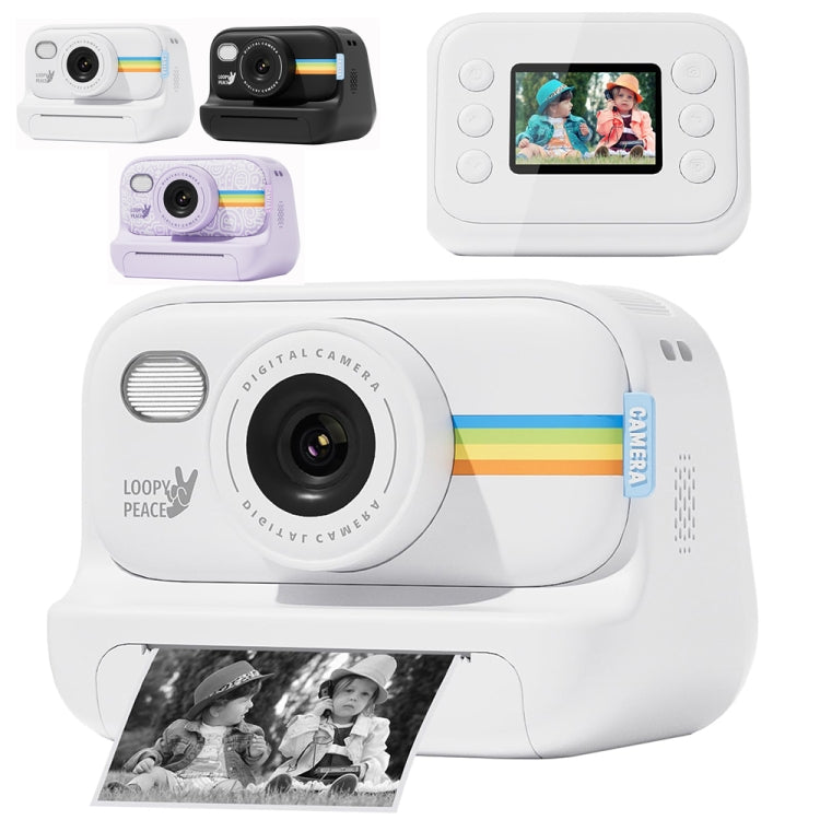 2.0-Inch LED Flash 1080P HD Recording Photo Printing Camera With 3-Rolls Paper, Color: White - Children Cameras by PMC TechLife | Online Shopping South Africa | PMC TechLife | Buy Now Pay Later Mobicred