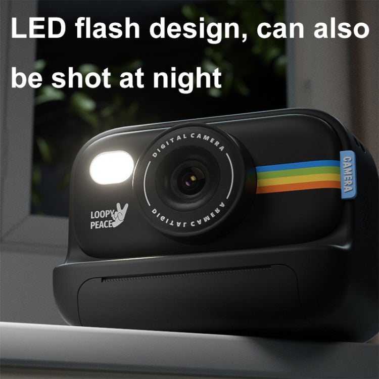 2.0-Inch LED Flash 1080P HD Recording Photo Printing Camera With 3-Rolls Paper, Color: Black - Children Cameras by PMC TechLife | Online Shopping South Africa | PMC TechLife | Buy Now Pay Later Mobicred