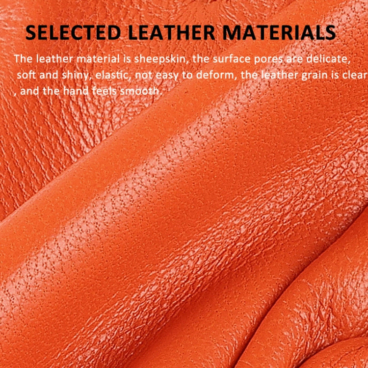 OZERO Women Sheepskin Warm Gloves with Fleece Lining Split Finger Elasticated Gloves, Size: L(Red) - free shipping - PMC TechLife - Order now!