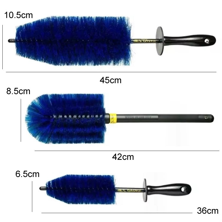 3pcs /Set Car Wash Engine Compartment Cleaning Detail Brush(Blue) - Car washing supplies by PMC TechLife | Online Shopping South Africa | PMC TechLife | Buy Now Pay Later Mobicred