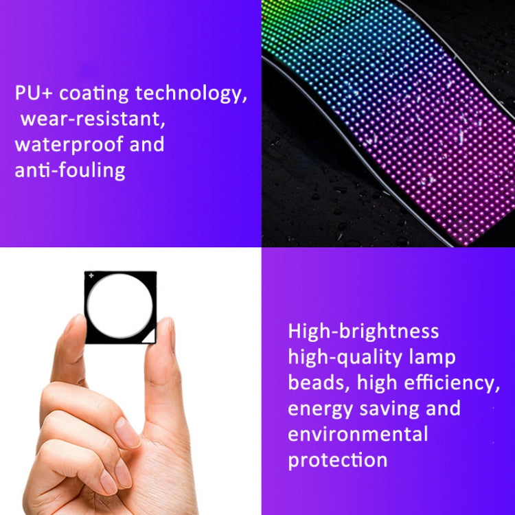 LED Flexible Screen Advertising  Large Screen Supports APP Bluetooth Control 52.4 x 7.6 Inch US Plug - Car Monitor by PMC TechLife | Online Shopping South Africa | PMC TechLife | Buy Now Pay Later Mobicred