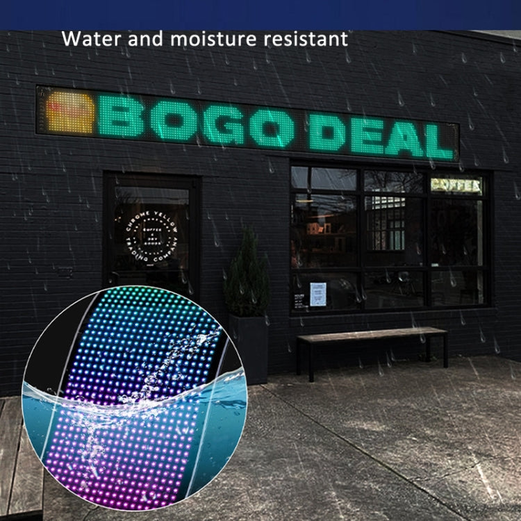 LED Flexible Screen Advertising  Large Screen Supports APP Bluetooth Control 69.4  x 7.6 Inch US Plug - free shipping - PMC TechLife - Order now!