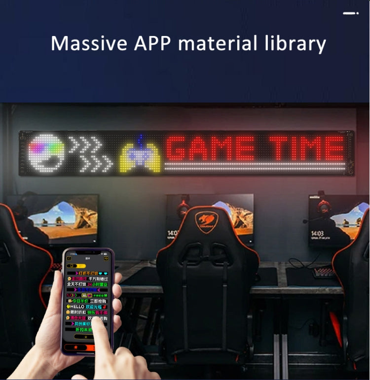 LED Flexible Screen Advertising  Large Screen Supports APP Bluetooth Control 35.4 x 7.6 Inch USB - Car Monitor by PMC TechLife | Online Shopping South Africa | PMC TechLife | Buy Now Pay Later Mobicred