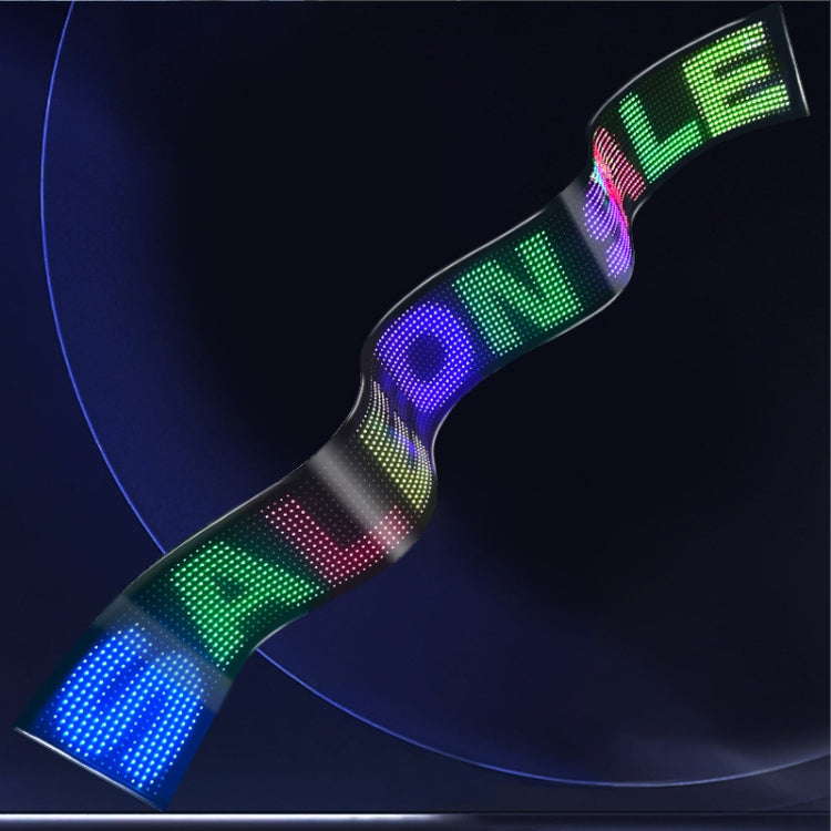 LED Flexible Screen Advertising  Large Screen Supports APP Bluetooth Control 69.4  x 7.6 Inch US Plug - free shipping - PMC TechLife - Order now!