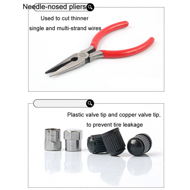 46pcs /Set Car Tubeless Tire Repair Needle Rubber Strip Valve Tip Needle-nosed Pliers Tool Set(With Bag) - Tire Repair & Installation Tools by PMC TechLife | Online Shopping South Africa | PMC TechLife | Buy Now Pay Later Mobicred