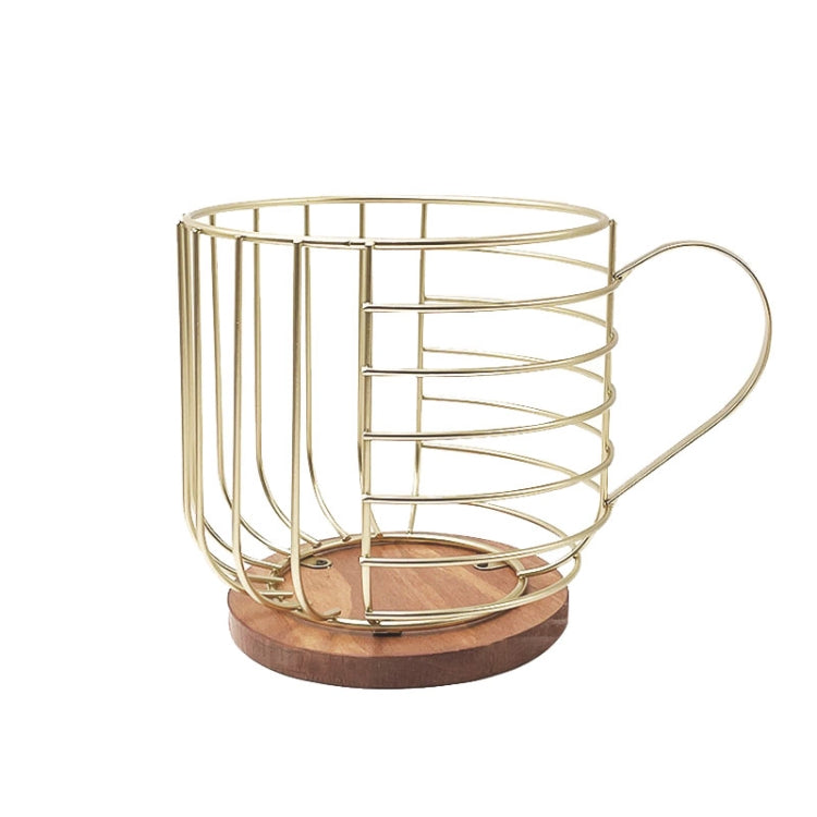 Coffee Companion Storage Rack Cup-Shaped Kitchen Storage Basket, Color: Gold No Words - free shipping - PMC TechLife - Order now!