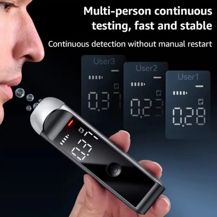 Portable Digital Alcohol Tester Breathalyzer Rechargeable Alcohol Test Tool - Breath Alcohol Tester by PMC TechLife | Online Shopping South Africa | PMC TechLife | Buy Now Pay Later Mobicred