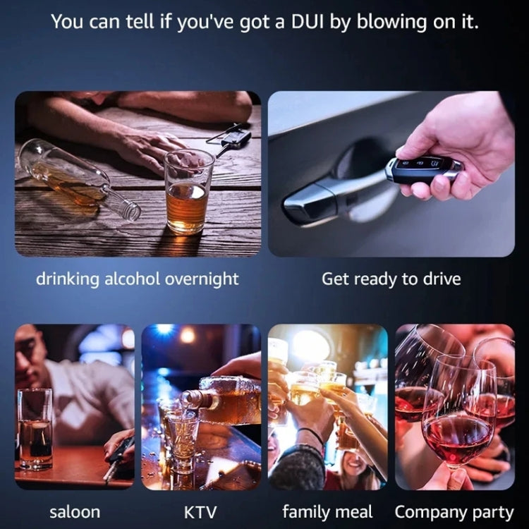 Portable Digital Alcohol Tester Breathalyzer Rechargeable Alcohol Test Tool - Breath Alcohol Tester by PMC TechLife | Online Shopping South Africa | PMC TechLife | Buy Now Pay Later Mobicred