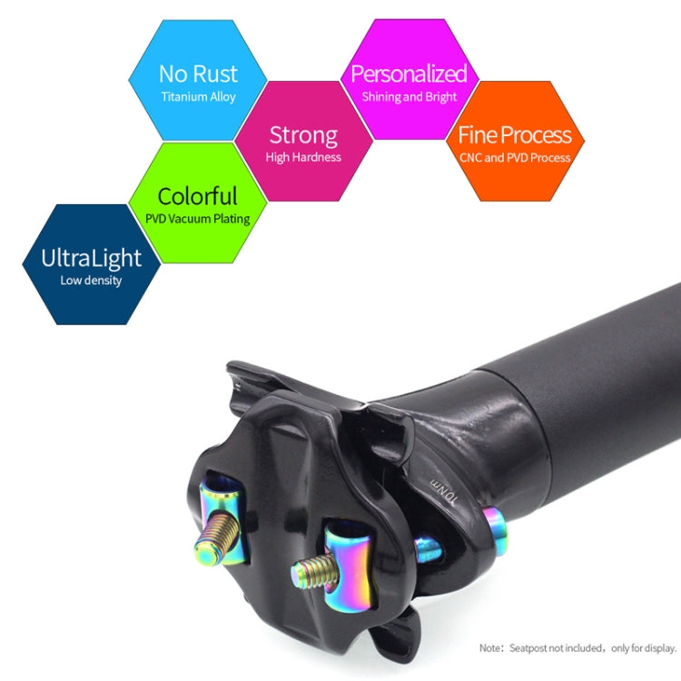 Bicycle Titanium Alloy Seat Post Locking Screws, Color: M6x40 Colorful - Bicycle Saddle by PMC TechLife | Online Shopping South Africa | PMC TechLife | Buy Now Pay Later Mobicred