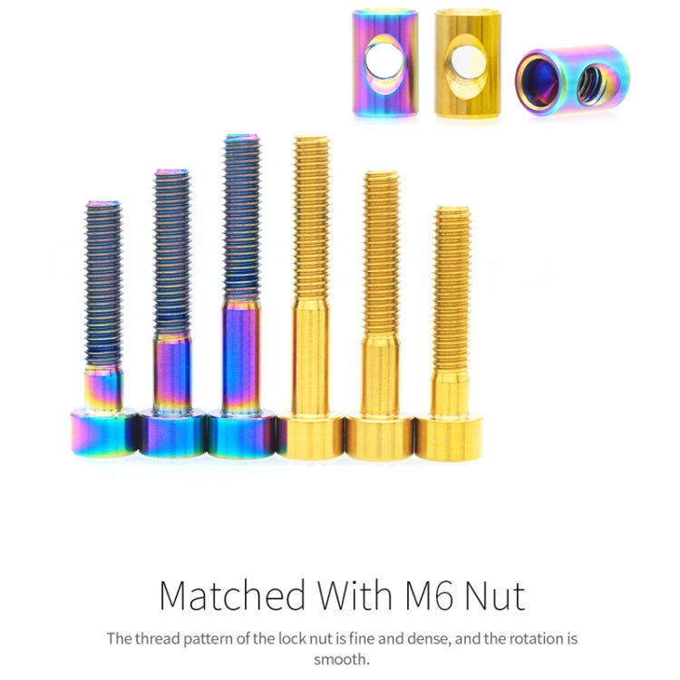 Bicycle Titanium Alloy Seat Post Locking Screws, Color: M6x35 Colorful - free shipping - PMC TechLife - Order now!