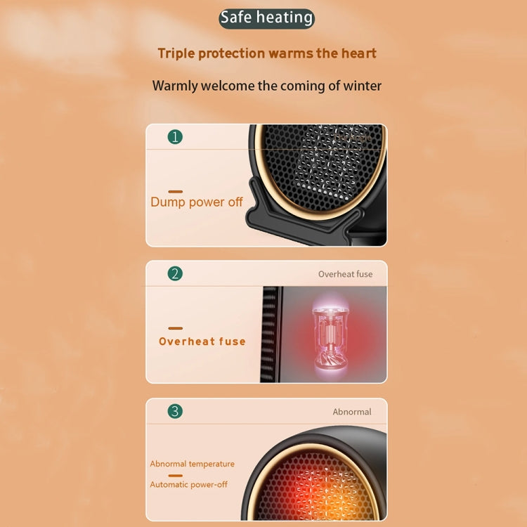 1800W Desktop High-power Two-speed Heater Household Fast Heating Heater, Spec: US Plug(Gray) - Electric Heaters by PMC TechLife | Online Shopping South Africa | PMC TechLife | Buy Now Pay Later Mobicred
