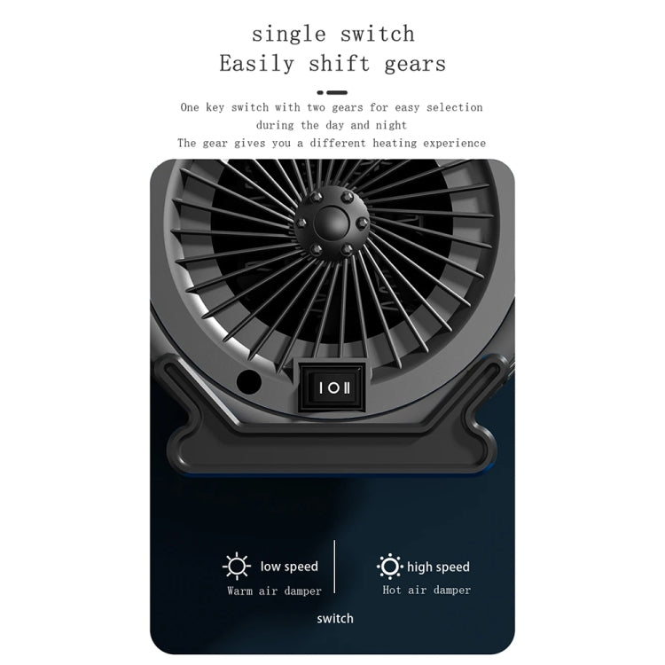 1800W Desktop High-power Two-speed Heater Household Fast Heating Heater, Spec: UK Plug(Black) - Electric Heaters by PMC TechLife | Online Shopping South Africa | PMC TechLife | Buy Now Pay Later Mobicred