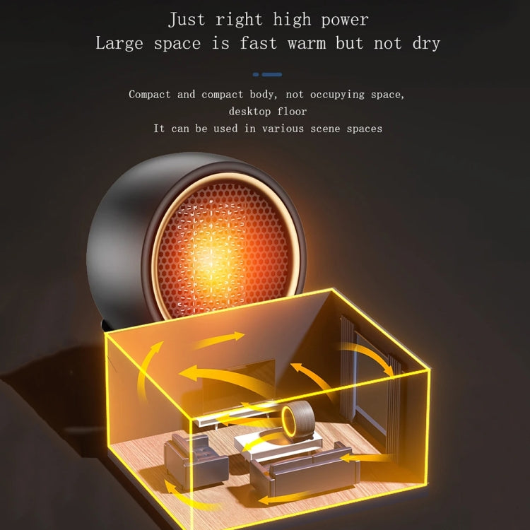 1800W Desktop High-power Two-speed Heater Household Fast Heating Heater, Spec: UK Plug(White) - Electric Heaters by PMC TechLife | Online Shopping South Africa | PMC TechLife | Buy Now Pay Later Mobicred
