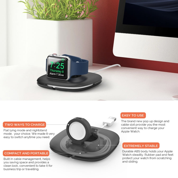 For Apple Watch AhaStyle PT126 Storage Folding Stand Plastic Charging Holder(White) - Charger / Holder by AhaStyle | Online Shopping South Africa | PMC TechLife | Buy Now Pay Later Mobicred