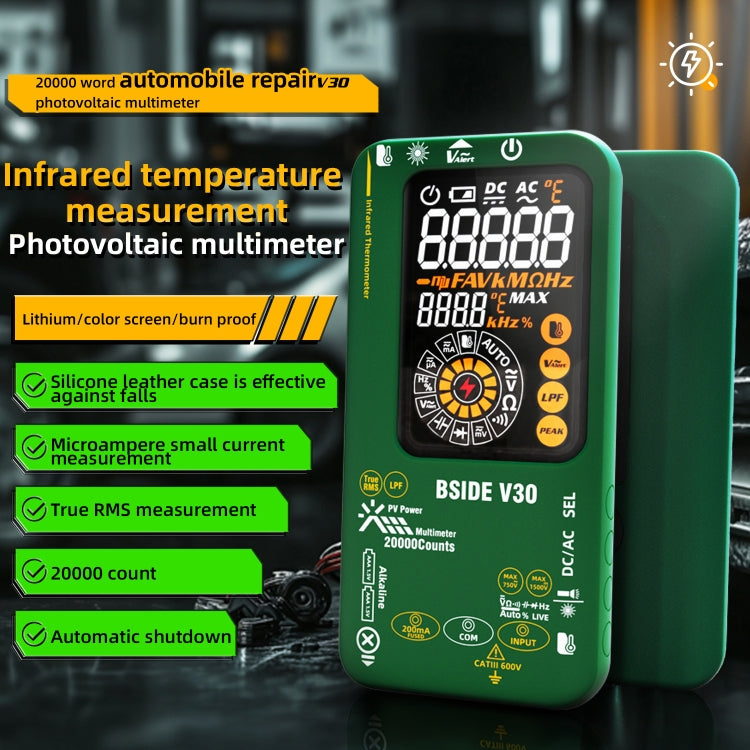 BSIDE V30 Intelligent Colorful Screen PV Multimeter Infrared Thermometer - free shipping - PMC TechLife - Order now!