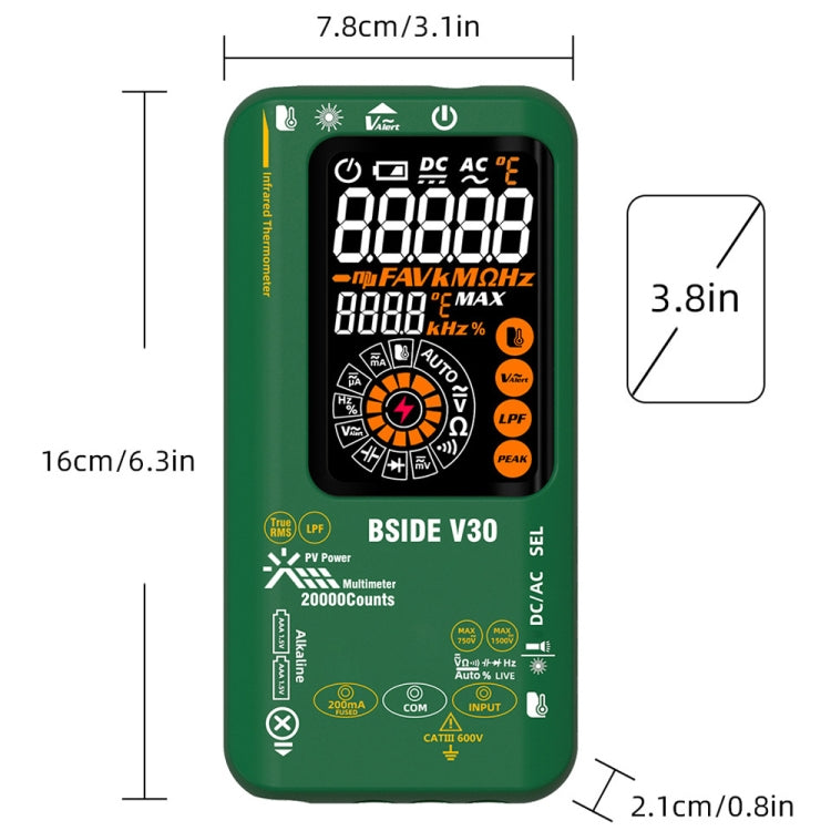 BSIDE V30 Intelligent Colorful Screen PV Multimeter Infrared Thermometer - free shipping - PMC TechLife - Order now!