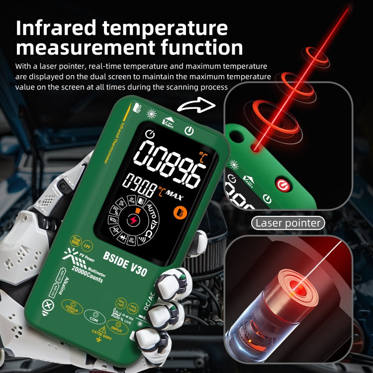 BSIDE V30 Intelligent Colorful Screen PV Multimeter Infrared Thermometer - free shipping - PMC TechLife - Order now!