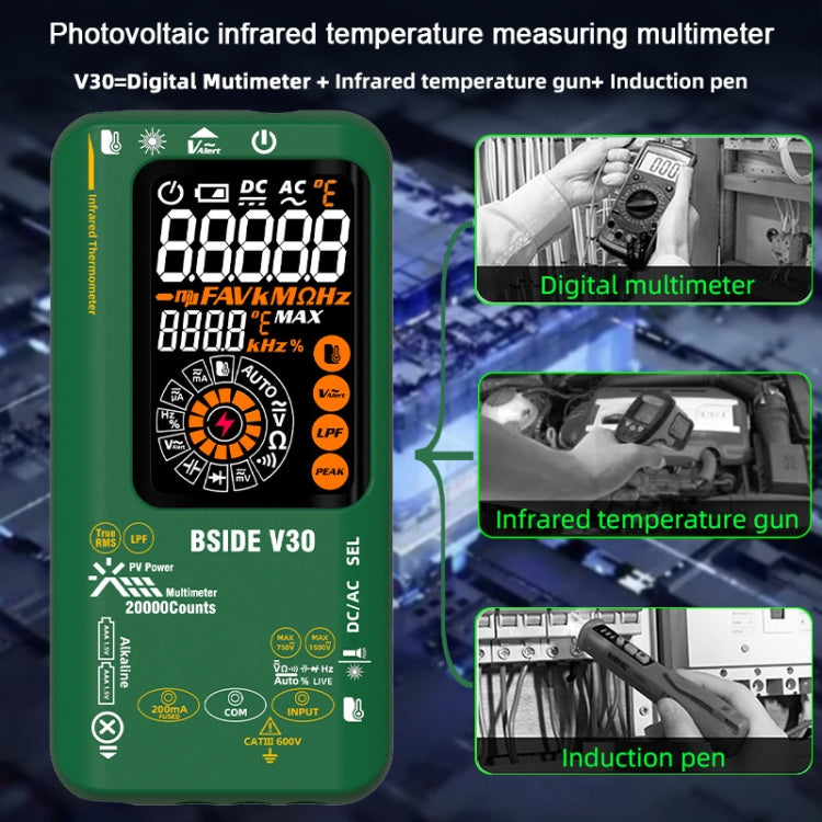 BSIDE V30 Intelligent Colorful Screen PV Multimeter Infrared Thermometer - free shipping - PMC TechLife - Order now!