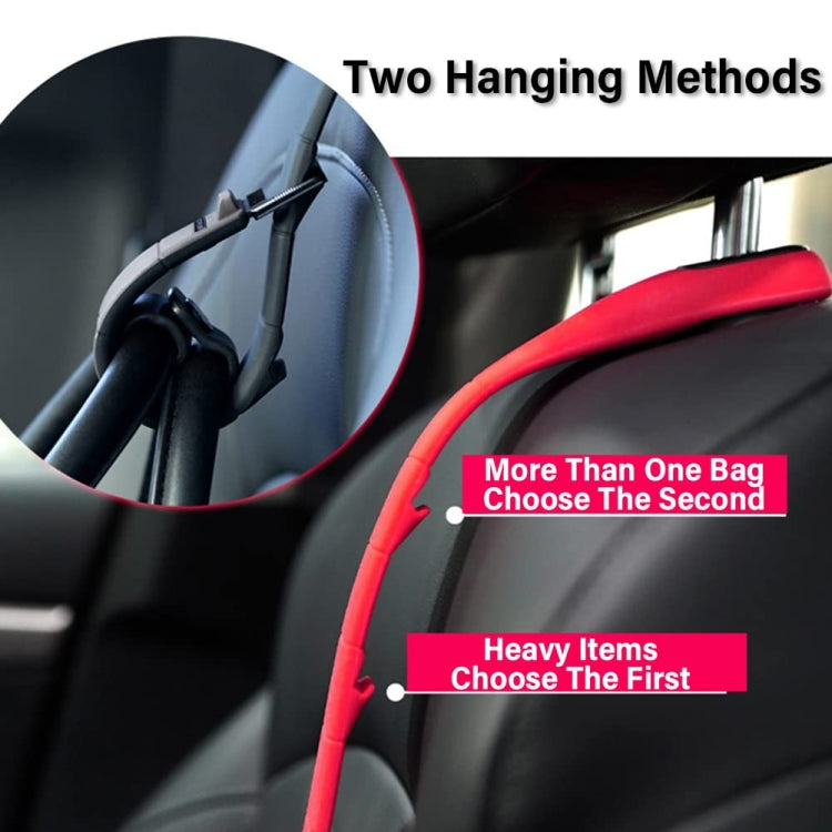 Adjustable Silicone Car Seat Back Storage Hook(Black) - Auto Fastener & Clips by PMC TechLife | Online Shopping South Africa | PMC TechLife | Buy Now Pay Later Mobicred