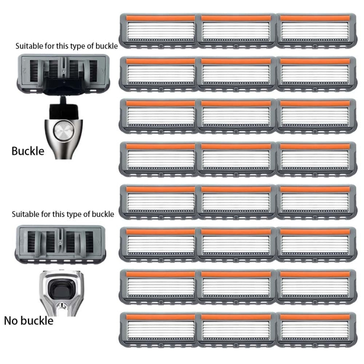 2pcs /Pack Six Blade OpenBack System Skin Razor Refills for Men - Accessories by PMC TechLife | Online Shopping South Africa | PMC TechLife | Buy Now Pay Later Mobicred