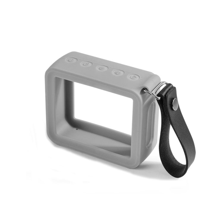 For JBL GO 2 Speaker Silicone Cover with PU Hand Strap Anti-lost Audio Protective Case(Gray) - Protective Case by PMc TechLife | Online Shopping South Africa | PMc TechLife | Buy Now Pay Later Mobicred