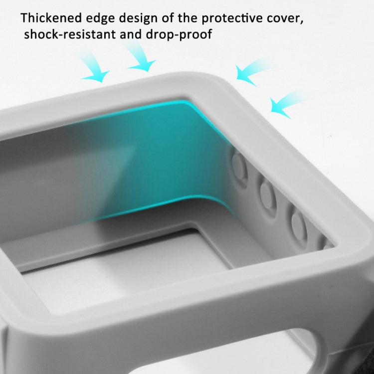 For JBL GO 2 Speaker Silicone Cover with PU Hand Strap Anti-lost Audio Protective Case(Gray) - Protective Case by PMc TechLife | Online Shopping South Africa | PMc TechLife | Buy Now Pay Later Mobicred