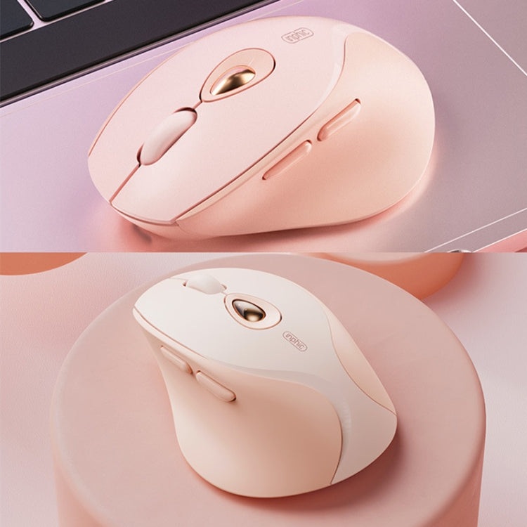 Inphic DR801 2.4G+Bluetooth 5.0/4.0 Wireless Mouse USB Tri-Mode Mute Rechargeable Girls Office Home Gaming Mouse(Pink) - free shipping - PMC TechLife - Order now!