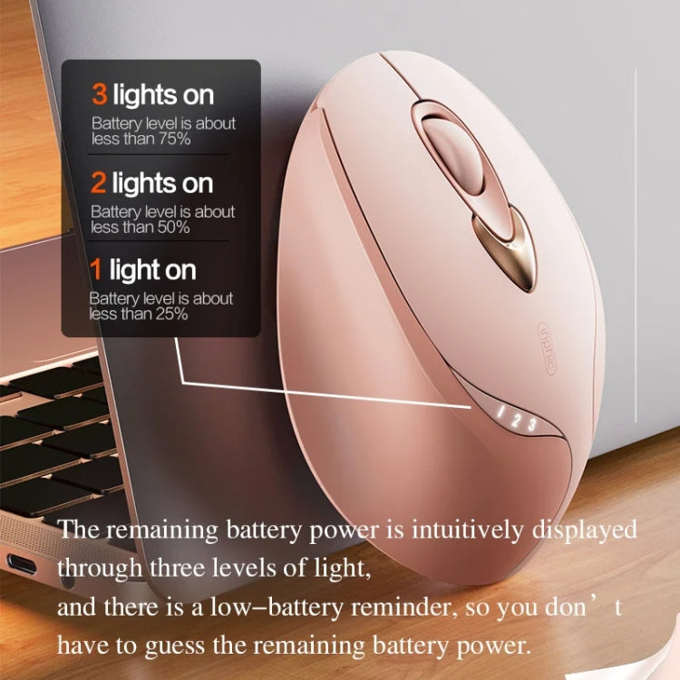 Inphic M8P 2.4G Wireless Mouse USB Mute Charging Girls Office Portable Ergonomic Mouse With Power Display(Milk Tea Color) - Wireless Mice by Inphic | Online Shopping South Africa | PMC TechLife | Buy Now Pay Later Mobicred